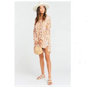 Show Me Your Mumu Cliffside pink leopard print sweater size M